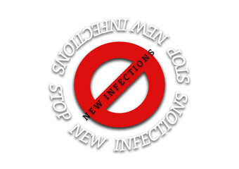 Stop, Halt, Schild, Rotes, Zeichen, Verhindern, Neu Infektionen, Grafik, 