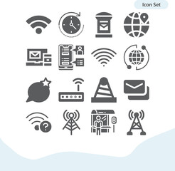 Simple set of send related filled icons.