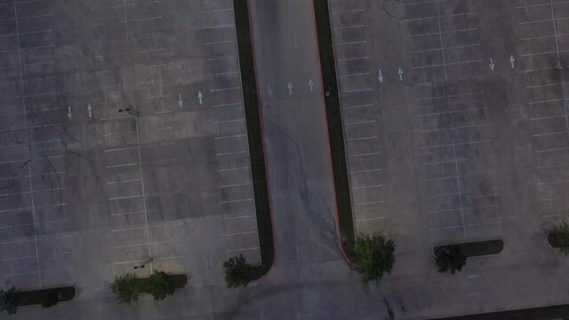 Empty Parking Lot at a Theater, Bryan, Texas, USA