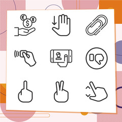 Fototapeta premium Simple set of 9 icons related to replaced
