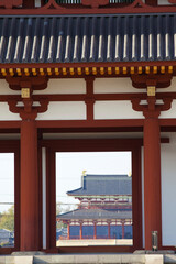 奈良平城京朱雀門と大極殿