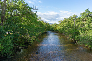 Fototapeta na wymiar The river Nevis in the Scottish highlands