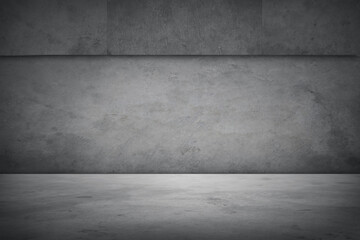 Concrete floor and wall