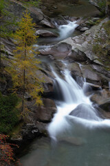 waterfall in autumn