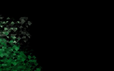 Dark Green vector texture in triangular style.