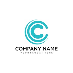 C Letter Logo concept. Creative Minimal Monochrome Monogram emblem design template. Graphic Alphabet Symbol for Corporate Business Identity. Creative Vector element