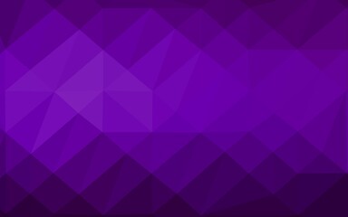 Dark Purple vector polygon abstract backdrop.