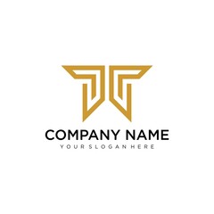 T Letter Logo concept. Creative Minimal Monochrome Monogram emblem design template. Graphic Alphabet Symbol for Corporate Business Identity. Creative Vector element