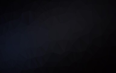 Fototapeta premium Dark Black vector abstract polygonal texture.