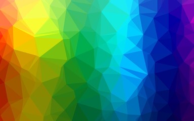 Fototapeta premium Light Multicolor, Rainbow vector triangle mosaic cover.