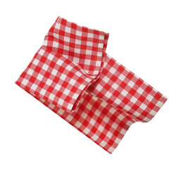 Picnic checkered towel isolated.Dish cloth.Gingham napkin.Checked kitchen  tablecloth.