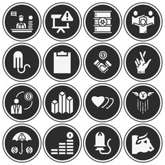 Fototapeta premium 16 pack of venture filled web icons set