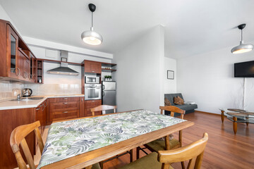 Kitchen in retro style interior design