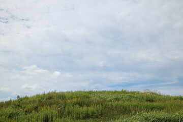 Obraz na płótnie Canvas 丘の向こうの雲 cloud beyond the hill