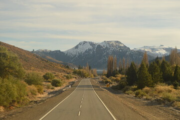 Hiking in the snowy mountains around San Carlos de Bariloche and San Martin de los Andes in Argentina
