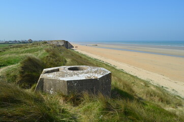 La plage d'Utah-Beach à Saint-Martin-de-Varreville (La Manche - Normandie - France)