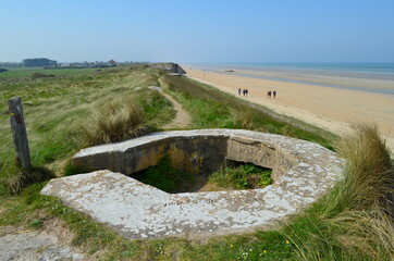 La plage d'Utah-Beach à Saint-Martin-de-Varreville (La Manche - Normandie - France)