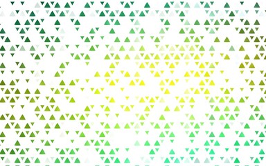 Light Green, Yellow vector pattern in polygonal style.
