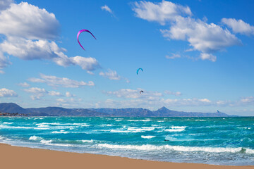 Kite surf in Denia Oliva Gandia in Valencian Community