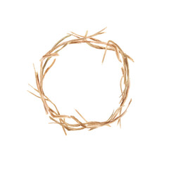 Wreath of branches in watercolor