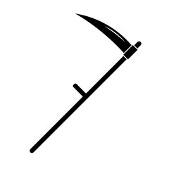 Simple illustration of scythe icon  Concept for Halloween day