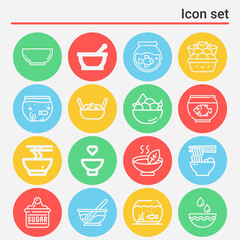 Fototapeta premium 16 pack of tobacco pipe lineal web icons set