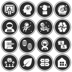 16 pack of invention  filled web icons set