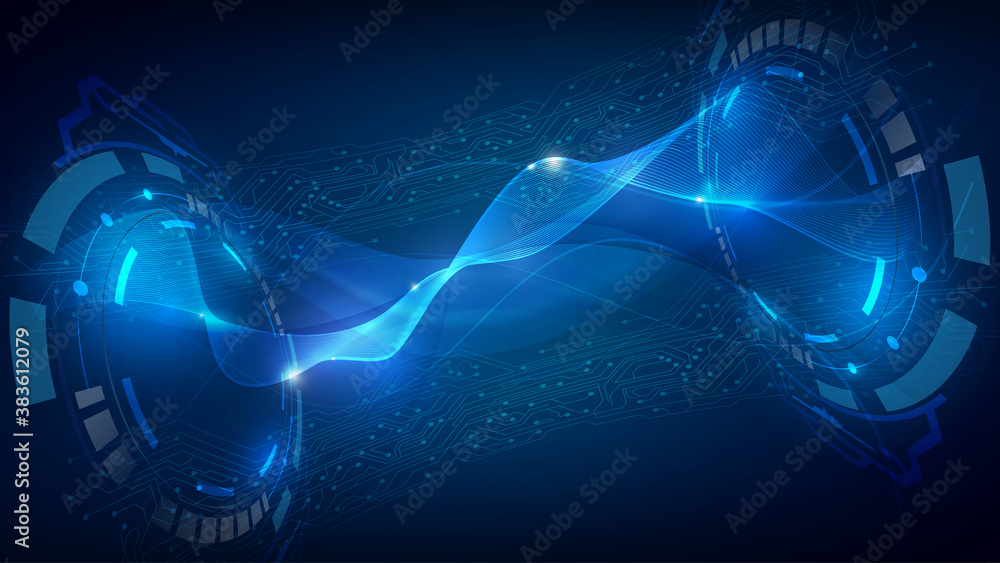 Poster abstract hi tech circuit data fast loading concept design background eps 10 vector