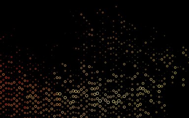 Dark Orange vector pattern with spheres.