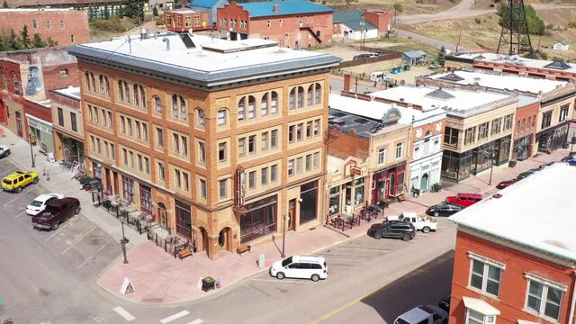 Downtown Buildings in an Old Mining Town, Victor, Colorado, USA