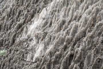 Salt mountain closeup