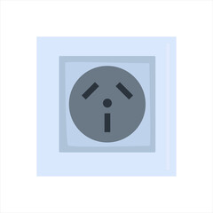 Power socket illustration. Electricity, home repair, home renovation concept