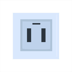Power socket illustration. Electricity, home repair, home renovation concept