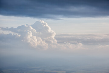 Fantastic view of the dark overcast sky.