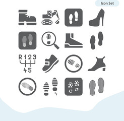 Simple set of heels related filled icons.