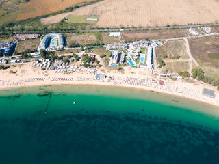 Fototapeta premium Aerial view of Gradina (Garden) Beach, Bulgaria