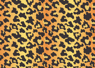 Leopard texture. Seamless print with wild animal skin. Leopard or cheetah nature design pattern. Wild animal skin print. Vector illustration background