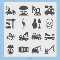 Simple set of violet related filled icons.