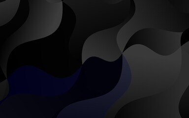 Dark BLUE vector template with liquid shapes.