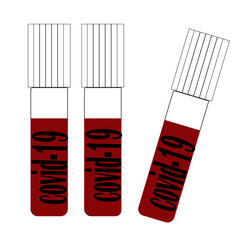 coronavirus tests vector illustration, covid-19, template for website wind illustration, template for instagram vector illustration, vector graphics, template for printing for packaging bag, template 