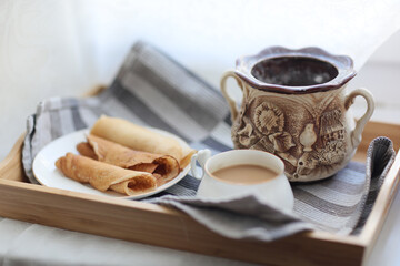 cup of coffee and cookies