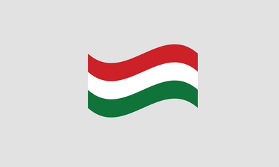 Hungary flag waving vector illustration