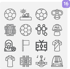 Simple set of fair catch related lineal icons.