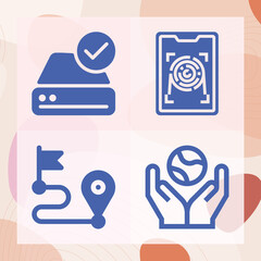 Simple set of get related filled icons