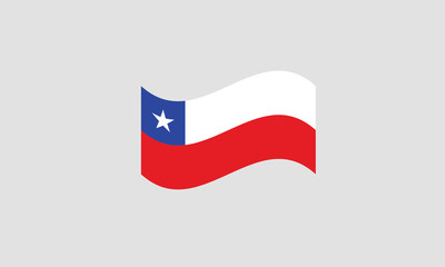 Chile flag waving vector illustration