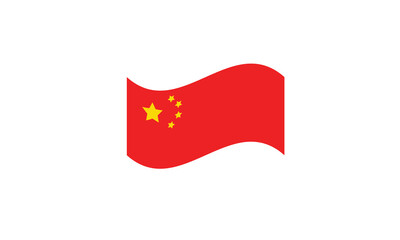 China flag waving vector illustration