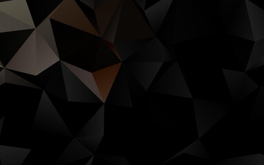 Fototapeta premium Dark Black vector blurry triangle pattern.