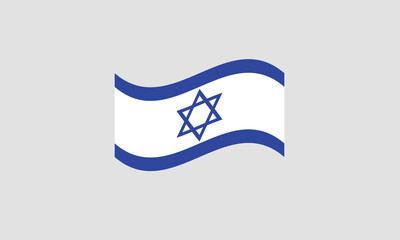 Israel flag waving vector illustration
