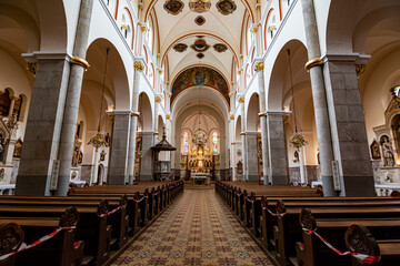 Indoor picture of beautiful Cathedral in Maribor, Slovenia