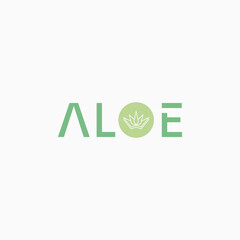 Aloe logo. design vector template